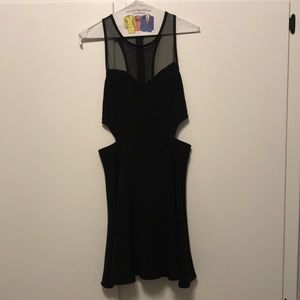 Black Flowy dress with side cutouts !